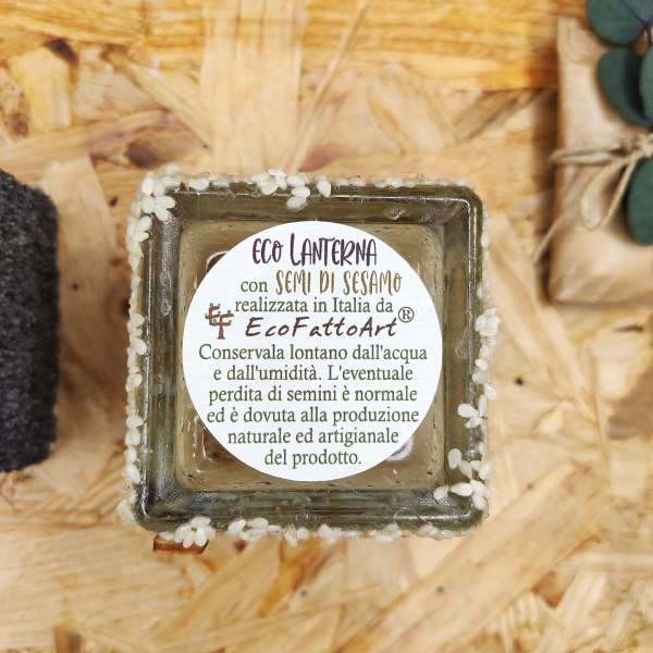 ecolanterna portacandela regalo artigianale sostenibile